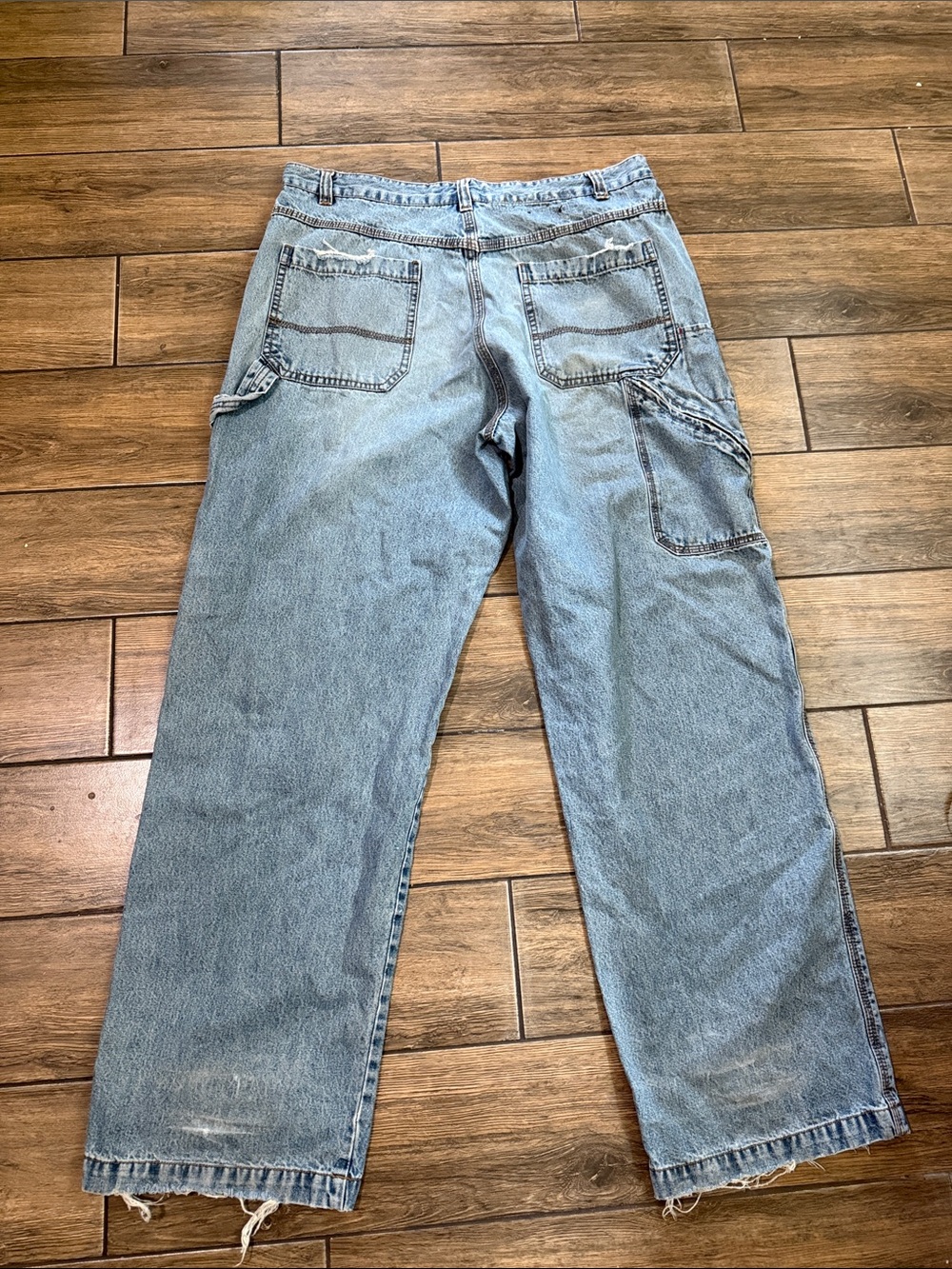 Vtg Plugg Carpenter Jeans Sz 36X32  Y2K Skater Wide Leg Baggy Grunge blue